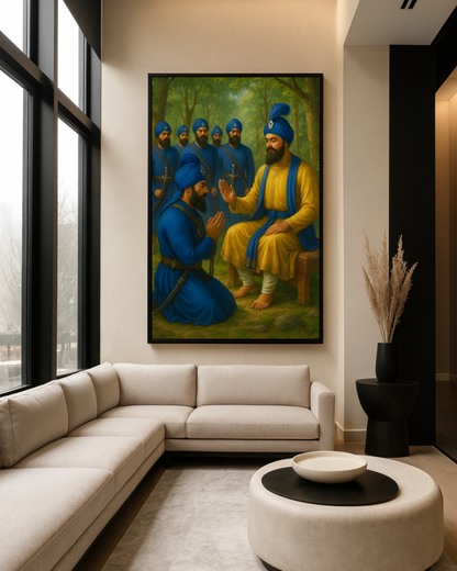 #11 Guru Gobind Singh Ji & Panj Pyaare Wall Art Poster
