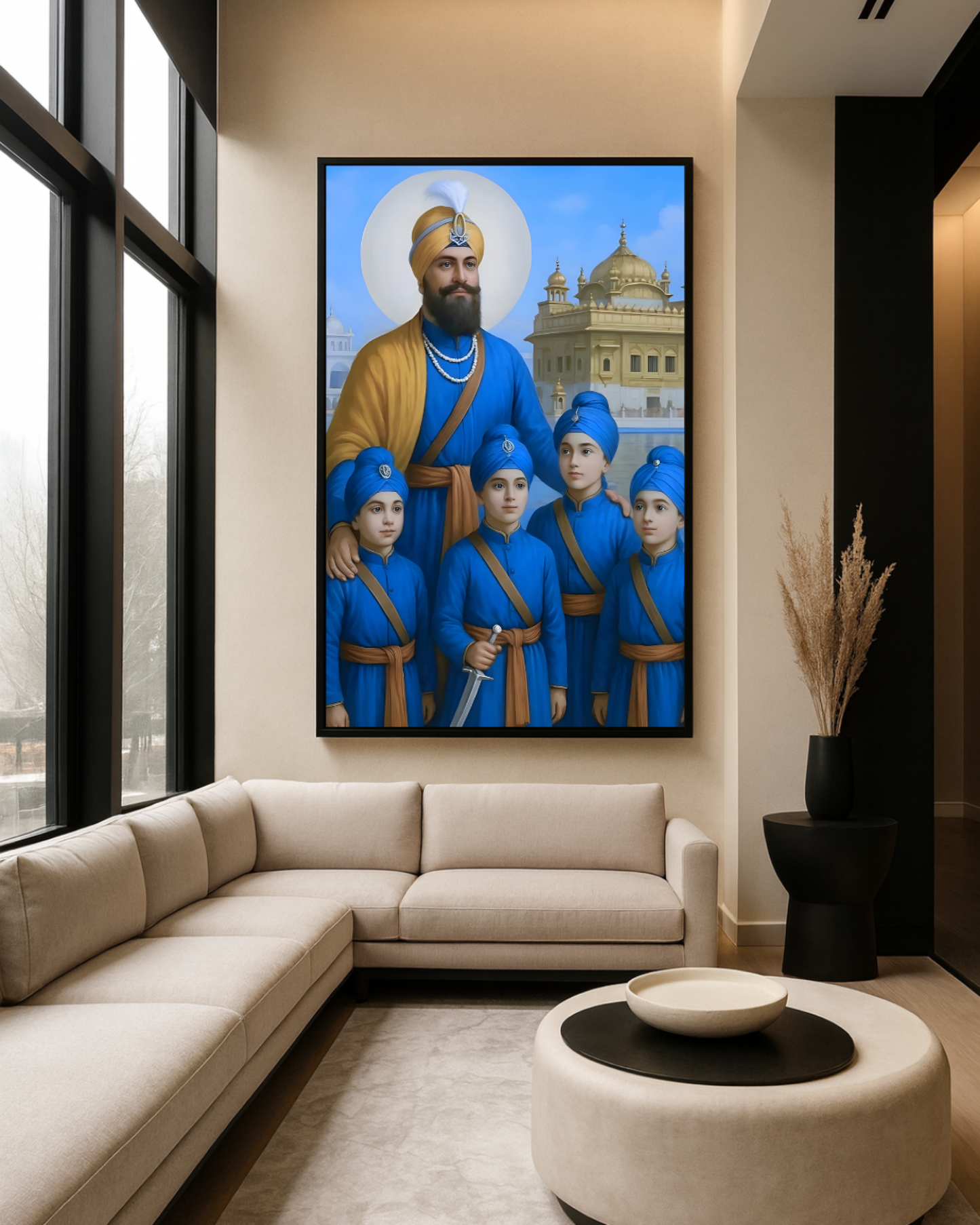 #3 Guru Gobind Singh Ji & Chaar Sahibzaade Wall Art Poster