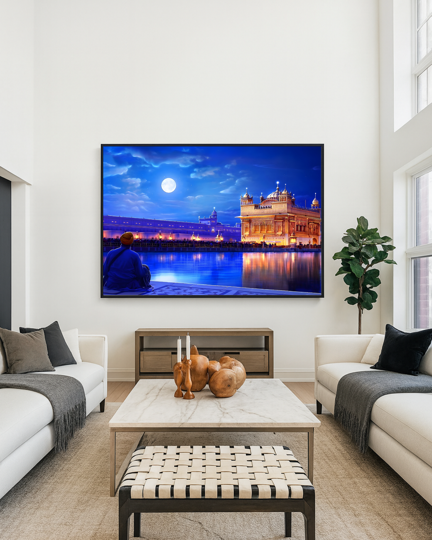 #32 Golden Temple Night Wall Art Poster