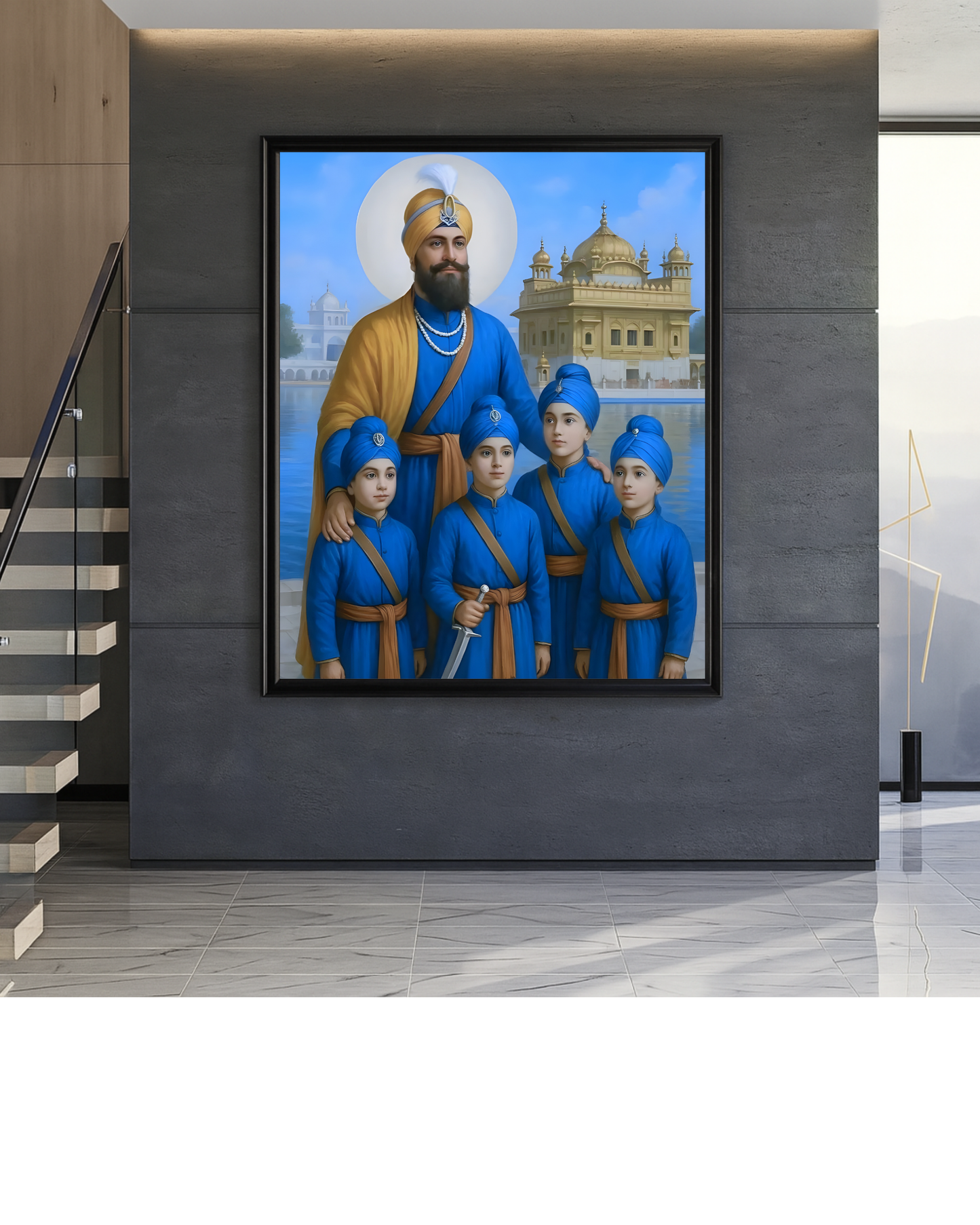 #3 Guru Gobind Singh Ji & Chaar Sahibzaade Wall Art Poster