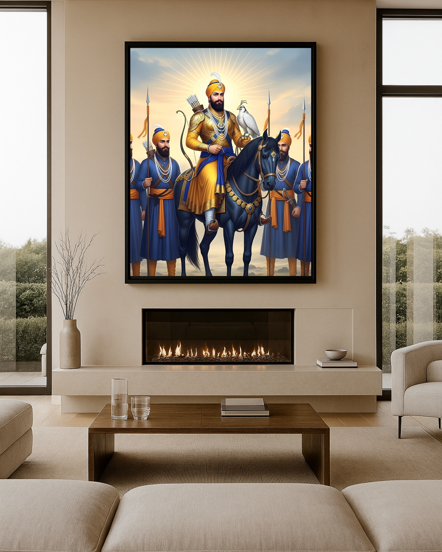 #22 Guru Gobind Singh Ji & Chaar Sahibzaade Wall Art Poster