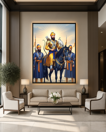 #22 Guru Gobind Singh Ji & Chaar Sahibzaade Wall Art Poster