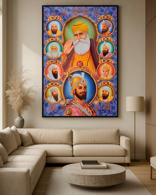 #16 Ten Sikh Guru's Wall Art Poster