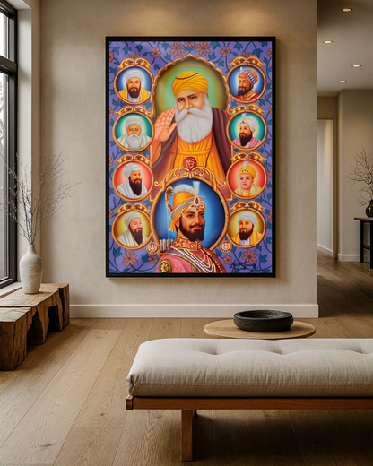 #16 Ten Sikh Guru's Wall Art Poster