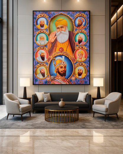 #16 Ten Sikh Guru's Wall Art Poster
