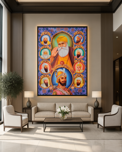 #16 Ten Sikh Guru's Wall Art Poster