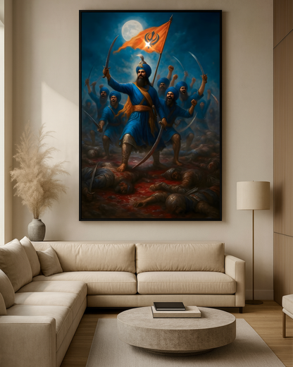 #36 Sikh Warriors In Battle Wall Art Poster