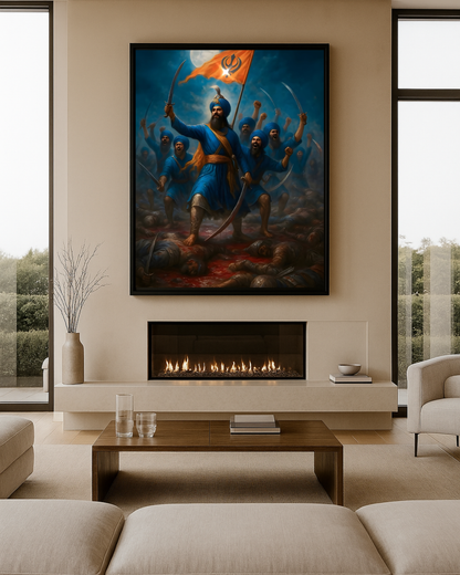 #36 Sikh Warriors In Battle Wall Art Poster