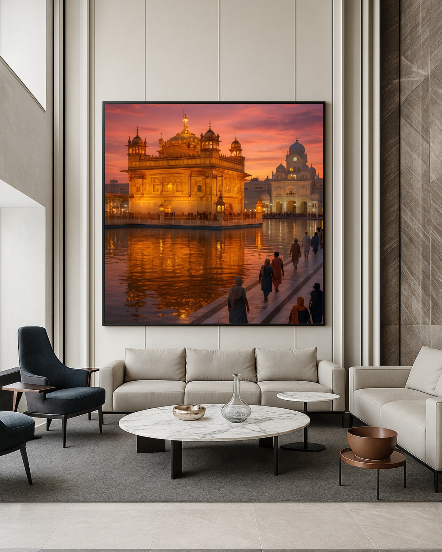 #41 Golden Temple Sunset Wall Art Poster
