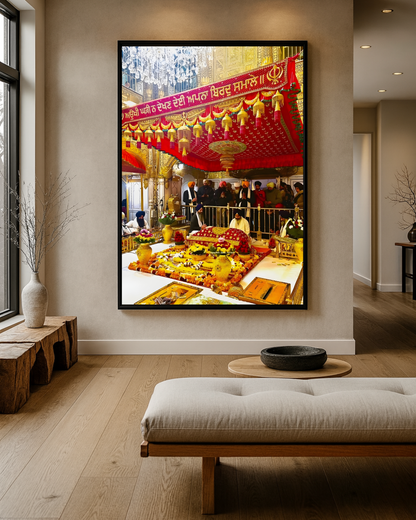 #26 Inside Golden Temple, Guru Granth Sahib Ji Wall Art Poster