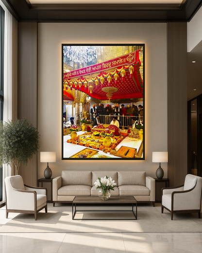 #26 Inside Golden Temple, Guru Granth Sahib Ji Wall Art Poster