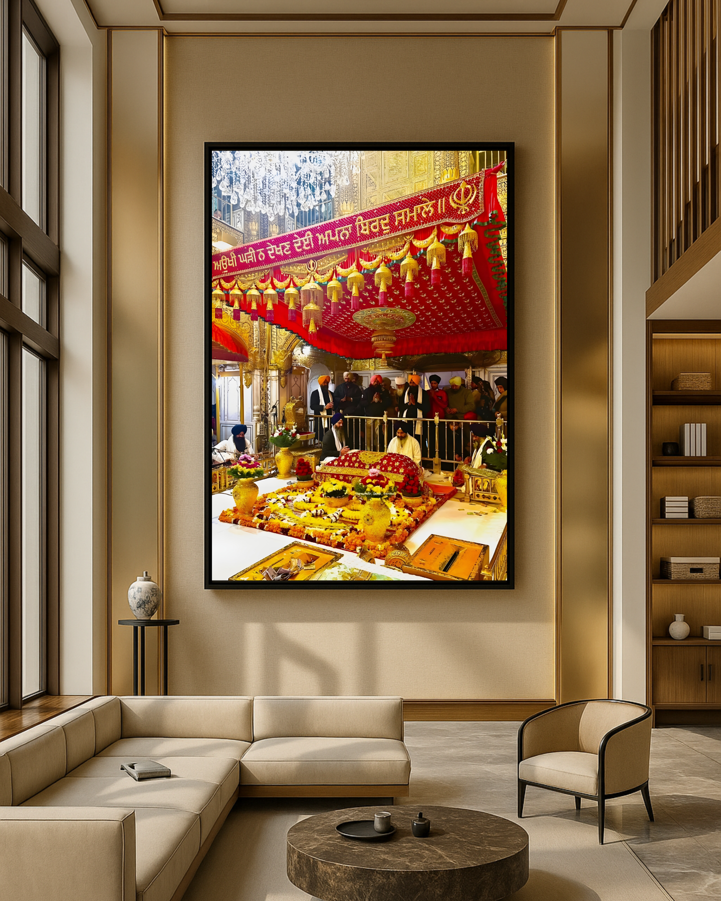 #26 Inside Golden Temple, Guru Granth Sahib Ji Wall Art Poster