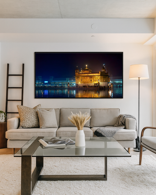 #37 Golden Temple Night Wall Art Poster