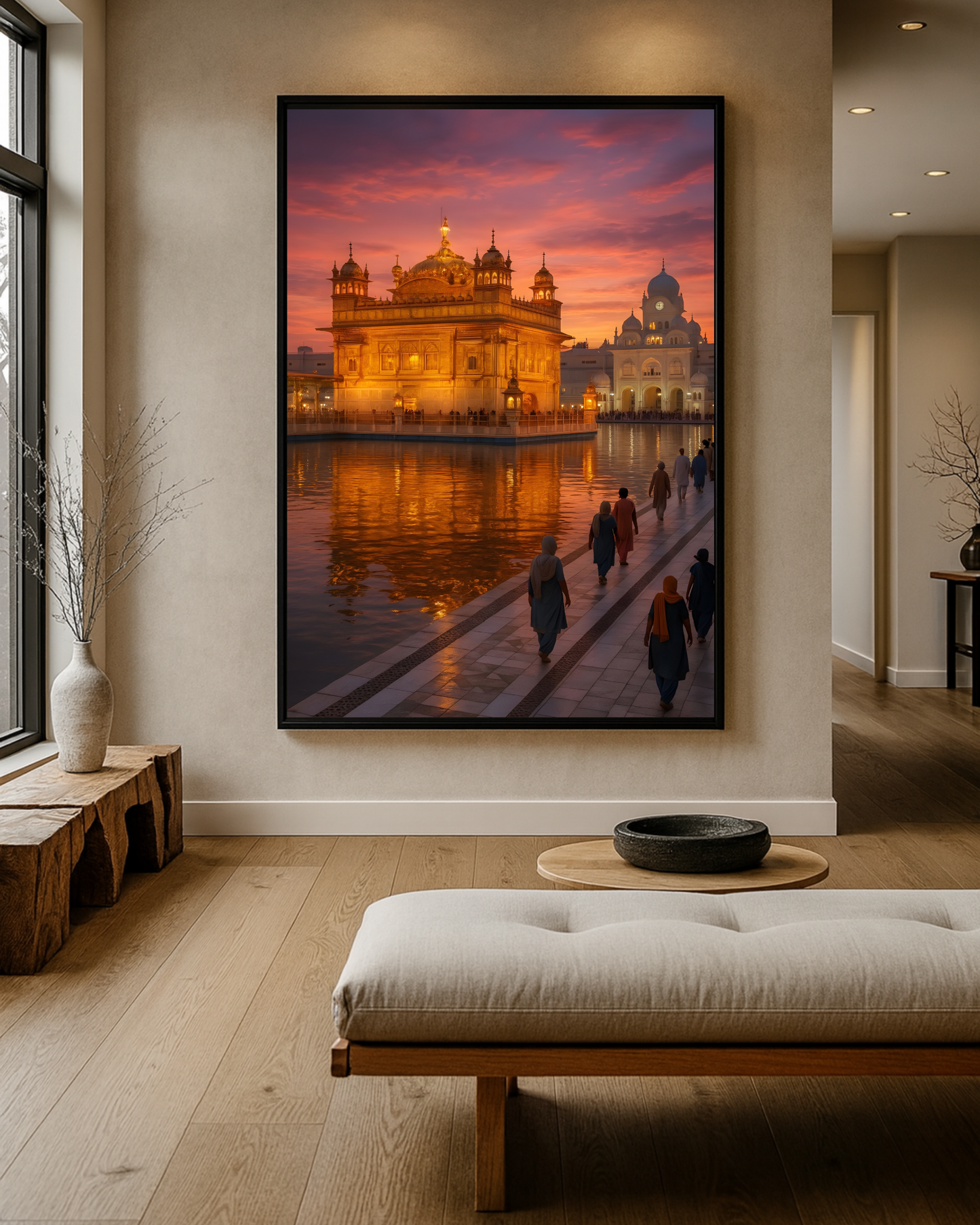 #41 Golden Temple Sunset Wall Art Poster