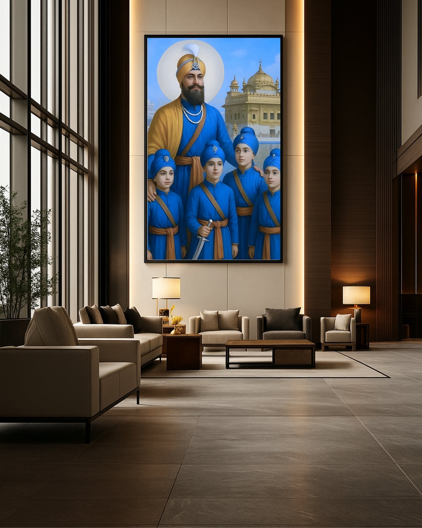 #3 Guru Gobind Singh Ji & Chaar Sahibzaade Wall Art Poster