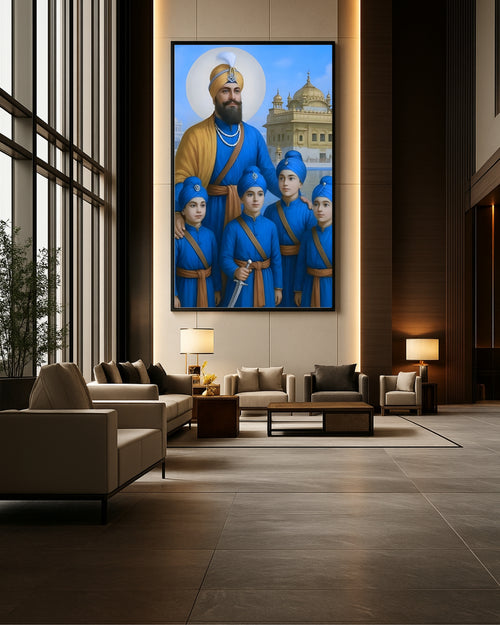 #3 Guru Gobind Singh Ji & Chaar Sahibzaade Wall Art Poster